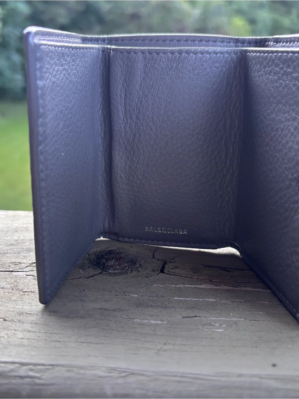 Small Balenciaga Grey Leather Wallet
